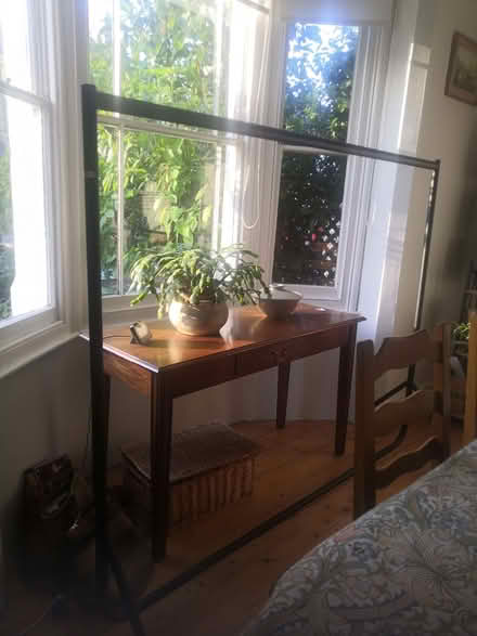 Photo of free 6ft metal clothes rail on wheels (Temple Street OX4) #1