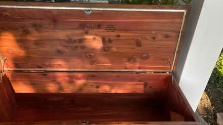 Photo of free Lane cedar storage bench (Near Geneva high school) #2
