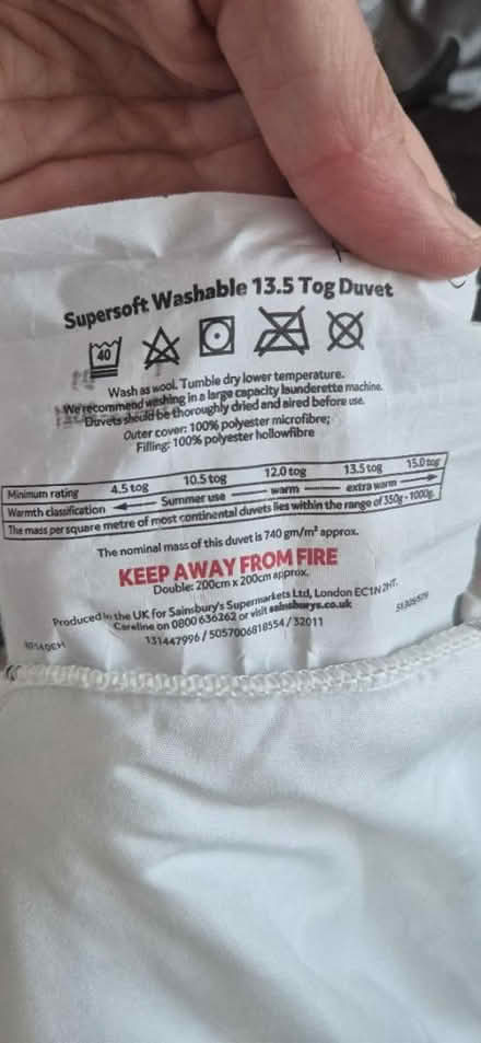 Photo of free Double duvet (Abbeydale Gloucester) #1
