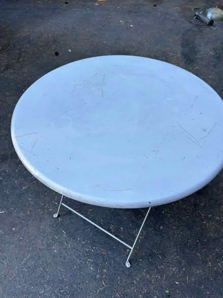 Photo of free metal bistro table 32”d (Cottage Lake) #2