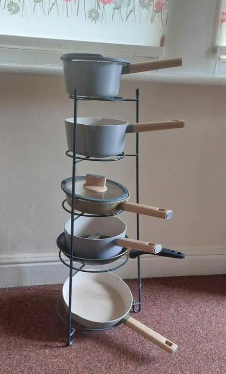 Photo of free pot stand with pots pans and lids (Harrogate) #1