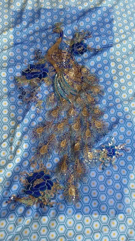 Photo of free Embroidered peacock for ?dressmaking/craft (Weston) #1