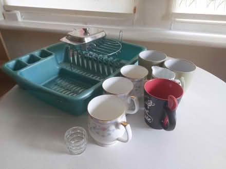 Photo of free Mugs cups draining rack butter dish (Harrogate) #1