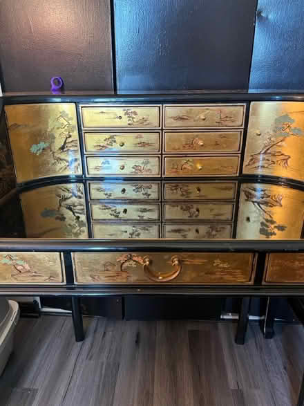 Photo of free Gold leaf oriental desk (Off of quince orchard road) #2