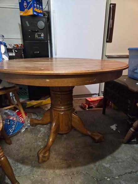 Photo of free Solid wood round table (Spanaway) #3