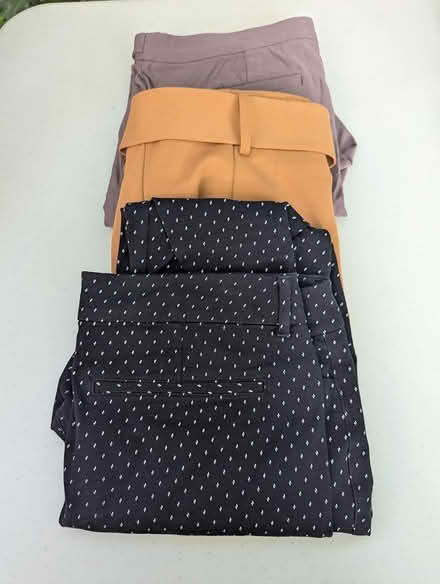 Photo of free 3 womens L "paper bag" pants (Davis Square Somerville) #1