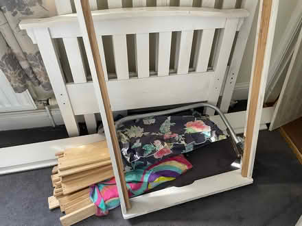 Photo of free Single bed frame with trundle bed-no mattresses. (Latchford WA4) #3