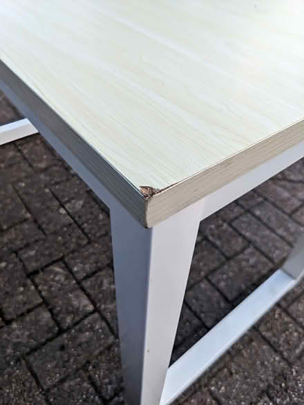 Photo of free Table with wooden top metal legs (PL4 Greenbank) #3