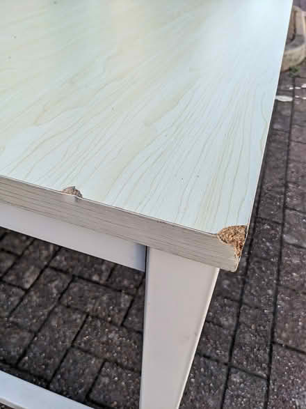 Photo of free Table with wooden top metal legs (PL4 Greenbank) #4