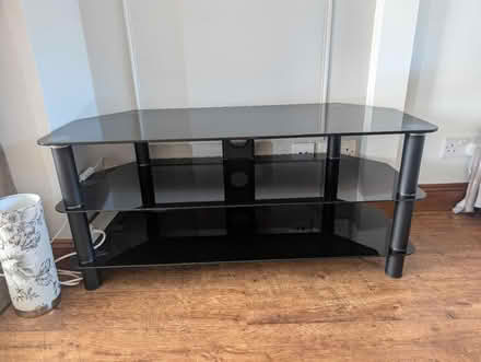 Photo of free Black Glass TV Stand (Stainton, CA11) #2