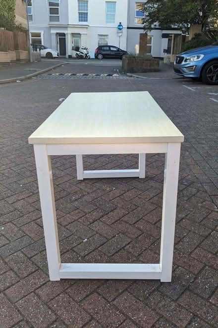 Photo of free Table With Wooden Top & Metal Legs (PL4) #2