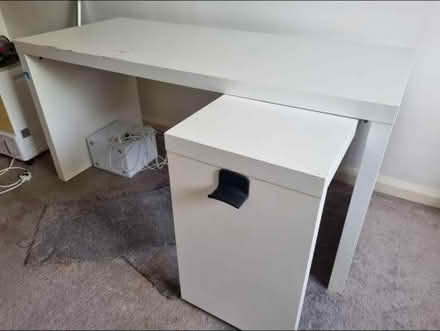 Photo of free IKEA Malm Desk – Large & Sturdy (Egham) #1