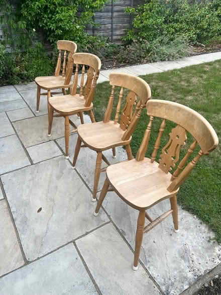 Photo of free Four wooden kitchen chairs (W5 Ealing) #2