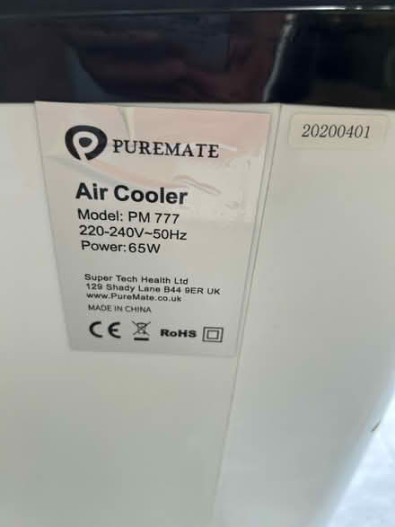 Photo of free Puremate Air Cooler (South Woodham Ferrers CM3) #2