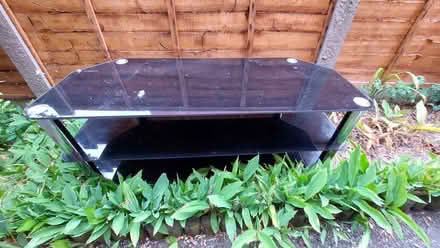 Photo of free Black glass and chrome tv stand. (Bestwood Park Estate NG5) #1