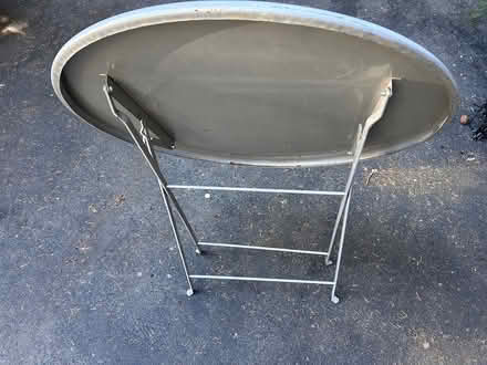 Photo of free metal bistro table 32”d (Cottage Lake) #3