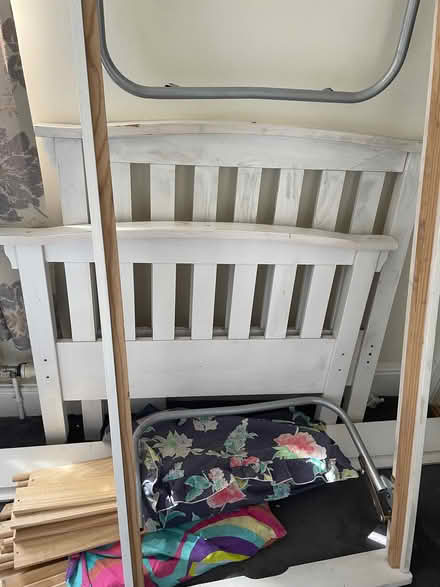 Photo of free Single bed frame with trundle bed-no mattresses. (Latchford WA4) #1