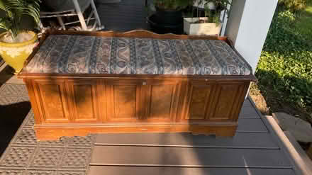 Photo of free Lane cedar storage bench (Near Geneva high school) #1