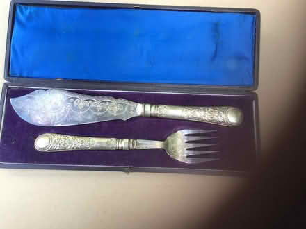 Photo of free Old Fish Knife and Fork Set (Presteigne LD8) #1