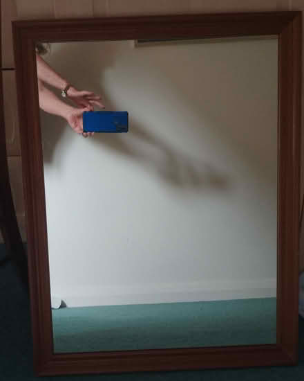 Photo of free Pine framed mirror (Kt12 4lb) #1