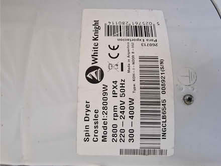 Photo of free Spin dryer (Maryhill G20) #2