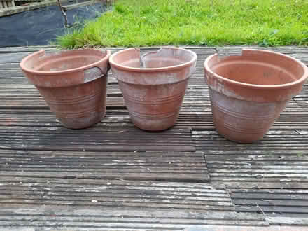 Photo of free 3 Earthenware Plant Pots (Allerton BD15) #2