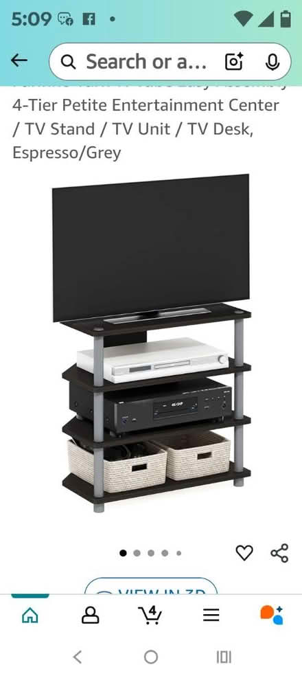 Photo of Small 4 tier corner TV stand (Castro Valley) #1