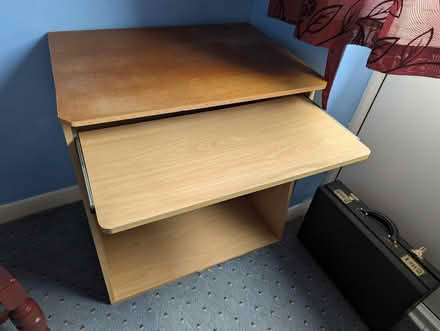Photo of free Small desk with pull-out shelf (Oakham LE15) #2