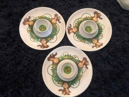 Photo of free Kids Egg cups plates x 3 (Cheshunt En8) #1