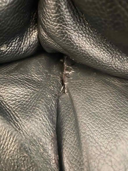 Photo of free Black Leather Sofa (Bowie) #3