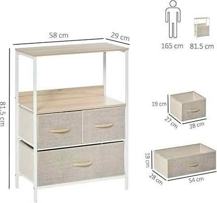 Photo of free Metal and wood shelves w folding storage boxes (2) (Gilmerton EH17) #2