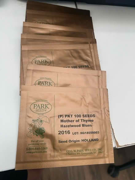 Photo of free Thyme Seeds- Hazelwood Blues (Bowie) #1