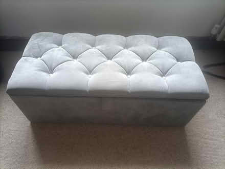 Photo of free Grey crystal studded ottoman (wv12 4) #1