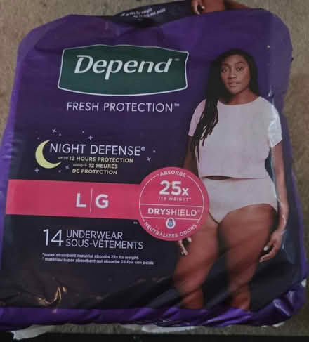 Photo of free Depends size Large, night defense (Block by Lombard pool) #1