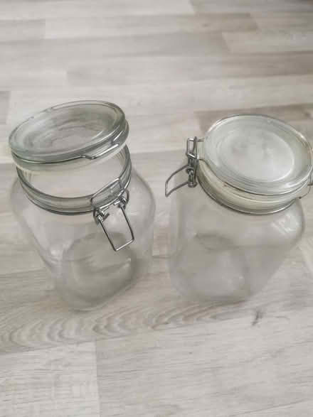 Photo of free 2 large glass jars (Longsight M12) #1