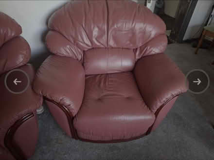 Photo of free Leather 3 piece suite (Exeter) #2