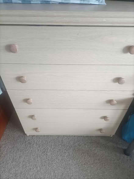 Photo of free 5 drawer chest light brown/ cream (wv12 4) #1