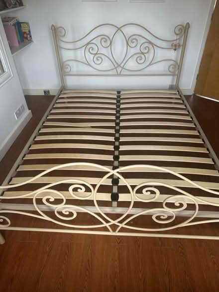 Photo of free King size metal bed frame (Funtington) #3