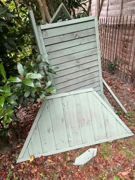 Photo of free Wooden garden bench with storage (Southborough) #3