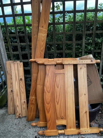 Photo of free Pine Wooden Bed (Benfleet, Essex) #1