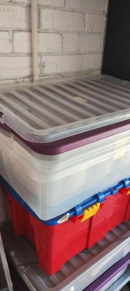Photo of free 4 flat storage boxes with lids (Bangor) #1
