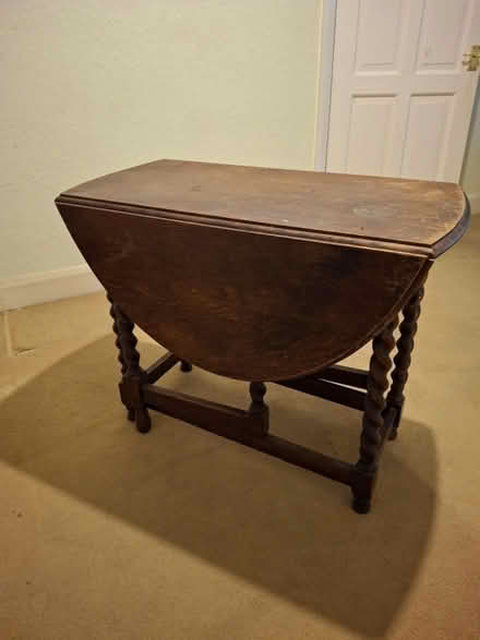 Photo of free Antique oval drop-leaf dining table (B42) #3