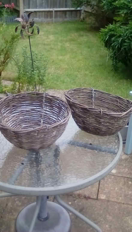 Photo of free Two hanging baskets with chains (Lower Earley RG6) #1