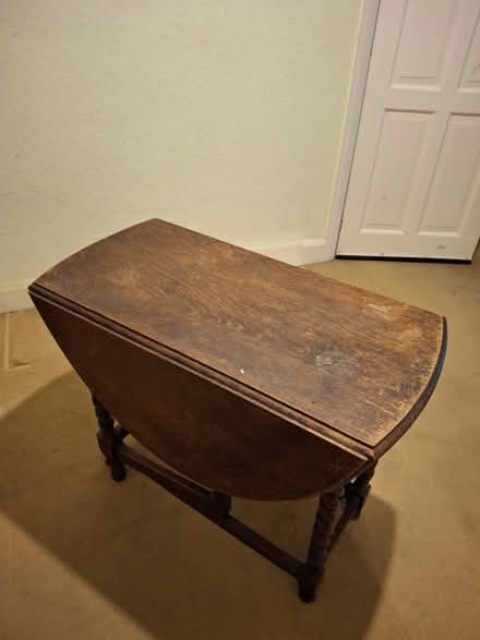 Photo of free Antique oval drop-leaf dining table (B42) #4