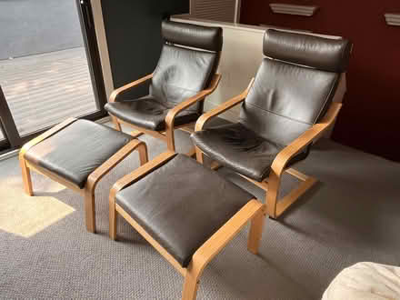 Photo of free Two Poäng chairs from Ikea (Porter Square, Cambridge) #1