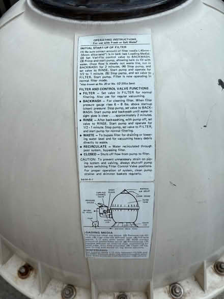 Photo of free Hayward s-200 pool sand filter (Belmont) #3