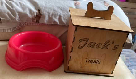 Photo of free Dog bowls & treat box (Church Langley CM17) #1
