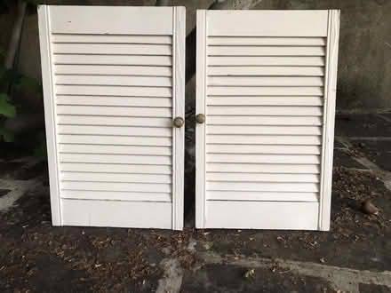 Photo of free Pair of louvre cupboard doors (Camden Town NW1) #1