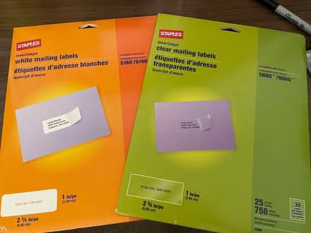 Photo of free Office supplies: labels, etc (Woodside) #1