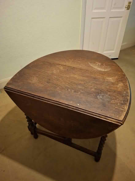 Photo of free Antique oval drop-leaf dining table (B42) #2